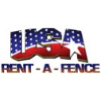 USA RENT-A-FENCE logo, USA RENT-A-FENCE contact details