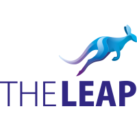 The Leap logo, The Leap contact details