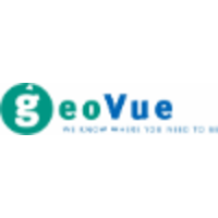 geoVue logo, geoVue contact details