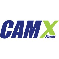 CAMX Power logo, CAMX Power contact details