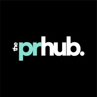 The PR Hub logo, The PR Hub contact details