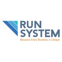 RUN System logo, RUN System contact details