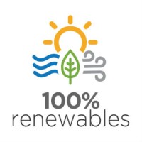 100% Renewables logo, 100% Renewables contact details