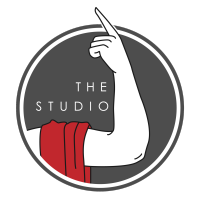 THE STUDIO logo, THE STUDIO contact details