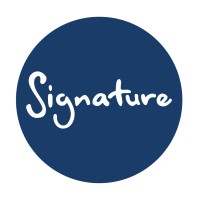 Signature logo, Signature contact details