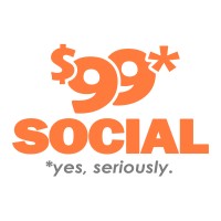 $99 Social logo, $99 Social contact details