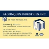 Algonquin Industries Inc. / Hi-tech Metals Inc logo, Algonquin Industries Inc. / Hi-tech Metals Inc contact details