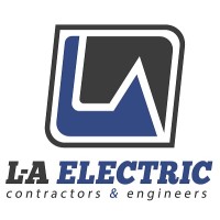 L-A Electric logo, L-A Electric contact details