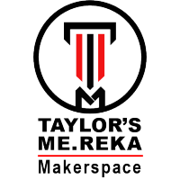 'Taylor''s Me.reka Makerspace' logo, 'Taylor''s Me.reka Makerspace' contact details