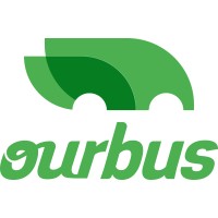 OurBus logo, OurBus contact details