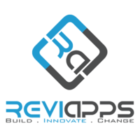 ReviApps logo, ReviApps contact details