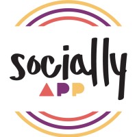 socially app logo, socially app contact details