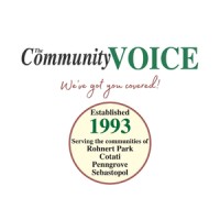 The Community Voice logo, The Community Voice contact details