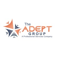 The Adept Group logo, The Adept Group contact details