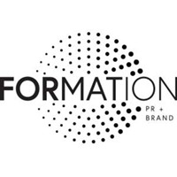 Formation PR + Brand logo, Formation PR + Brand contact details