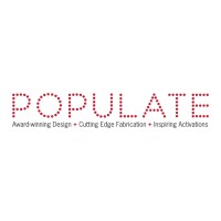 Populate Creative logo, Populate Creative contact details