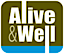 Alive and Well logo, Alive and Well contact details