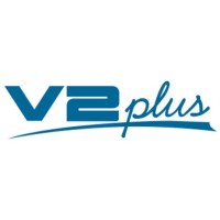 V2Plus logo, V2Plus contact details