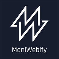 ManiWebify logo, ManiWebify contact details