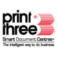 Print Three logo, Print Three contact details