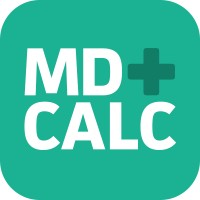 MDCalc logo, MDCalc contact details