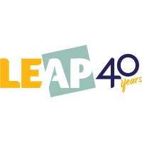 LEAP logo, LEAP contact details