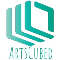 ArtsCubed logo, ArtsCubed contact details