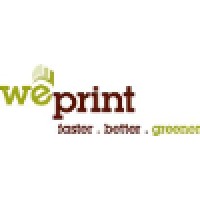 We Print logo, We Print contact details