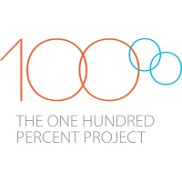 The 100% Project logo, The 100% Project contact details