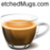 etchedMugs.com logo, etchedMugs.com contact details