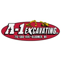 A 1 Excavating logo, A 1 Excavating contact details