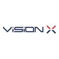 VisionX logo, VisionX contact details