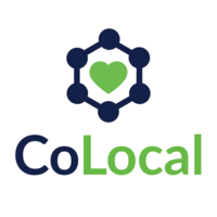 CoLocal logo, CoLocal contact details