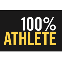 100% ATHLETE logo, 100% ATHLETE contact details