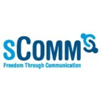 sComm logo, sComm contact details