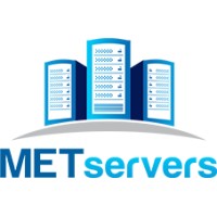 MET Servers logo, MET Servers contact details