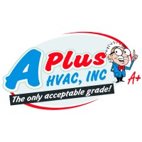 A Plus HVAC logo, A Plus HVAC contact details