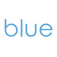 blue logo, blue contact details