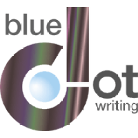 Blue Dot Writing logo, Blue Dot Writing contact details