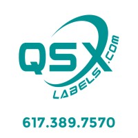 QSX Labels logo, QSX Labels contact details