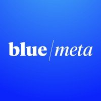 blue/meta logo, blue/meta contact details