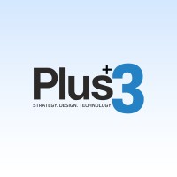 Plus Three logo, Plus Three contact details