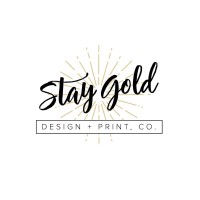 Stay Gold Design + Print, Co. logo, Stay Gold Design + Print, Co. contact details