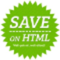 Save on HTML logo, Save on HTML contact details