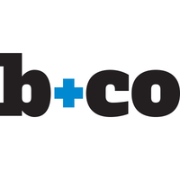 B+CO logo, B+CO contact details