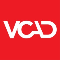 VCAD logo, VCAD contact details