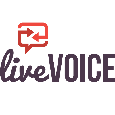 LiveVoice logo, LiveVoice contact details