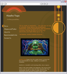 Akasha Yoga logo, Akasha Yoga contact details