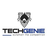 TechGenie.io logo, TechGenie.io contact details