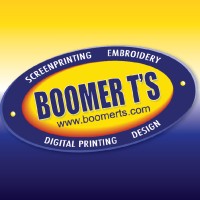 'Boomer T''s' logo, 'Boomer T''s' contact details